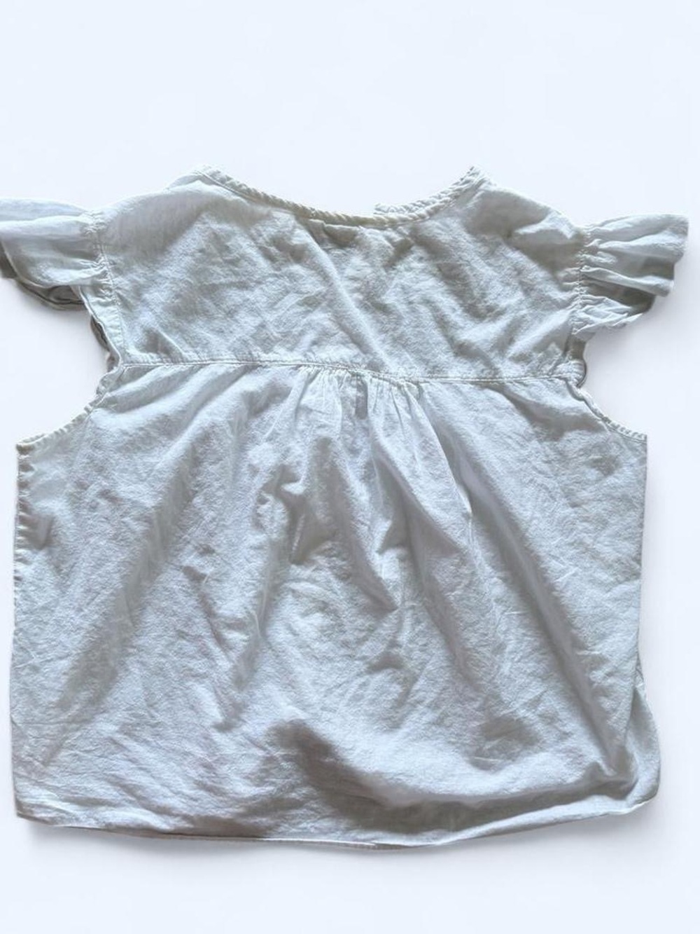 White Button-Front Blouse - Picture 5 of 5